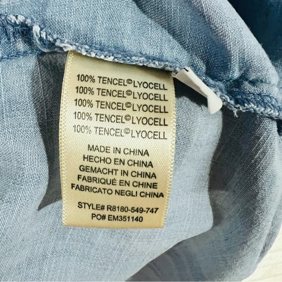 Anthropologie Cloth & Stone Janine Chambray Shirt Dress Size S - Picture 9 of 12